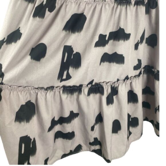 Elegant Black and Gray Patterned Women's Dress / L - Picture 5 of 7